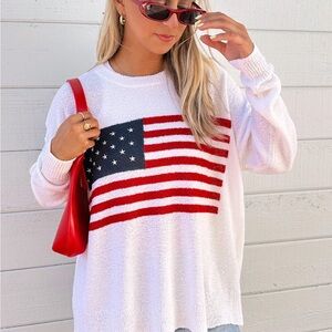 Show Me Your MuMu White Flag Sweatshirt